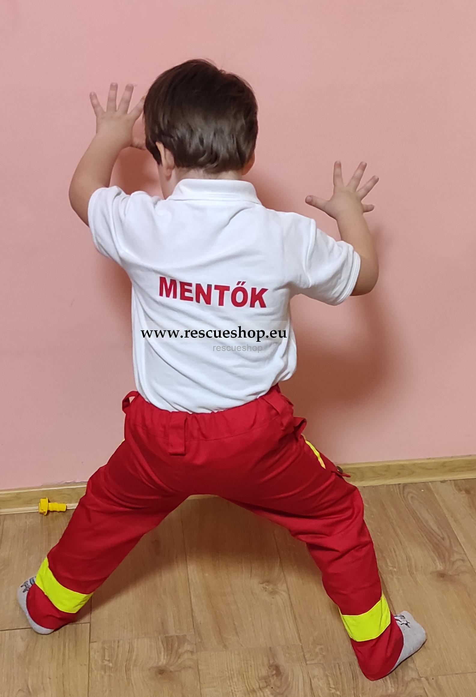 Ingnyakas mentős póló fehér hosszú ujjú extra méret MENTŐK